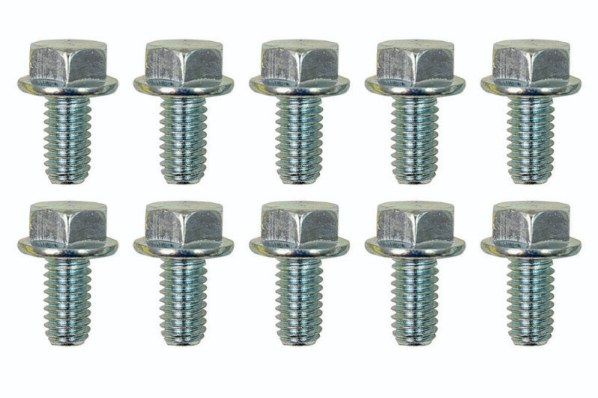 Picture of Moroso 5/16in-18 Serrated Zinc Flange Bolt - 10 Pack