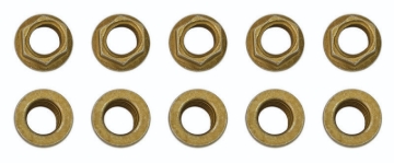 Picture of Moroso 1/4in-28 Zinc Flange Nut w/ Washer Face - 10 Pack
