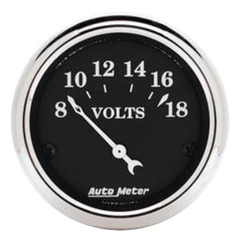 Picture of Autometer 2 1/16in 18V Electric Old Tyme Black Voltmeter