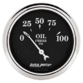 Picture of Autometer 2 1/16in 100PSI Old Tyme Black Electric Oil Pressure Gauge