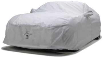 Picture of Covercraft 15-24 Ford Mustang Coupe 5-Layer Softback All Climate Cover w/ Blk Mustang Tri-Bar Logo