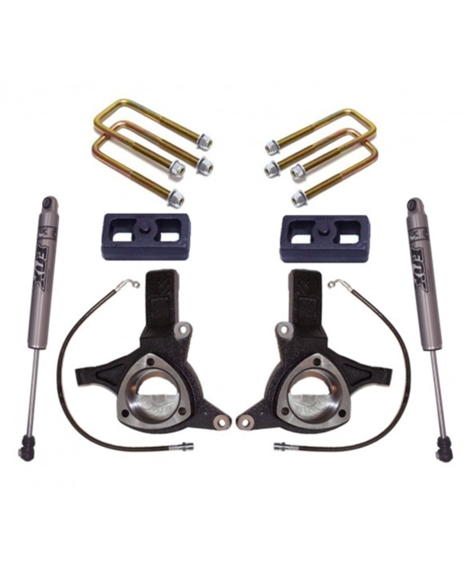 Picture of MaxTrac 07-16 GM C1500 2WD w/Cast Steel Susp. 4.5in/2in MaxPro Elite Spindle Lift Kit w/FOX Shocks
