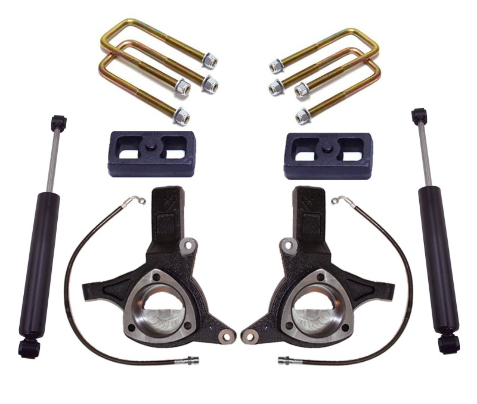 Picture of MaxTrac 16-18 GM C1500 2WD w/Stamped Steel Susp. 5in/3in MaxPro Spindle Lift Kit w/MaxTrac Shocks