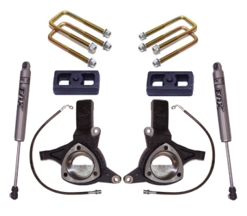 Picture of MaxTrac 16-18 GM C1500 2WD w/Stamped Steel Susp. 5in/3in MaxPro Elite Spindle Lift Kit w/FOX Shocks