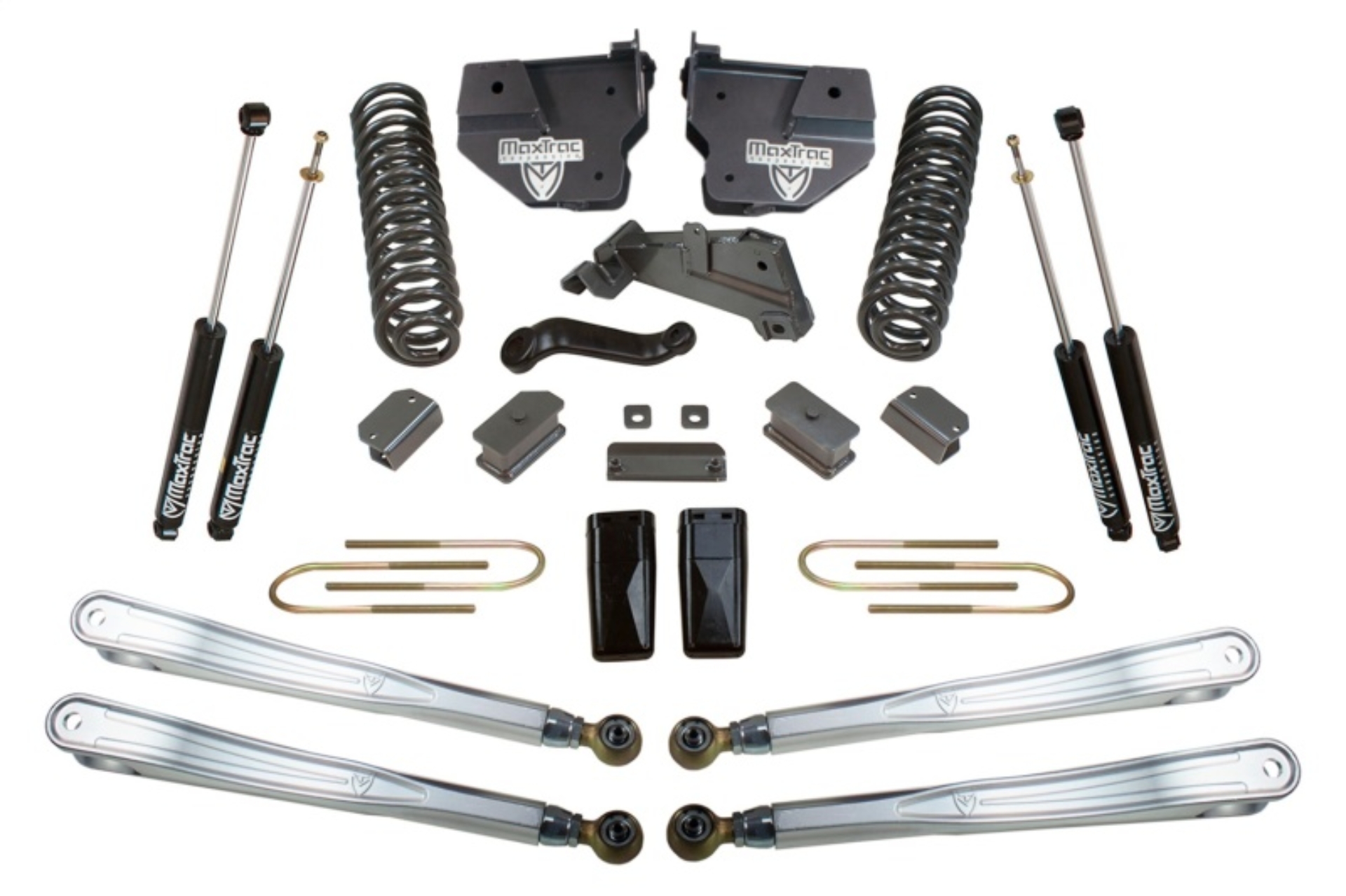 Picture of MaxTrac 13-18 RAM 3500 4WD 4in/1in MaxPro Coil Lift Kit w/4-Link Arms & MaxTrac Shocks