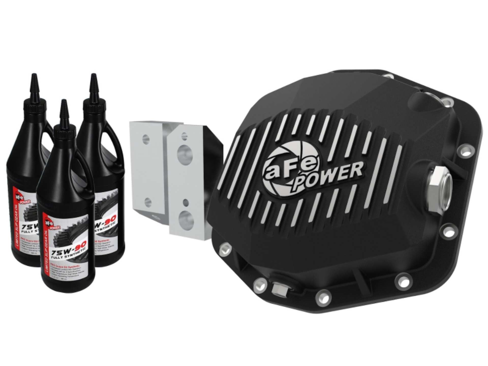 Picture of aFe 20-23 Jeep Gladiator JT (Dana M220) Pro Series Rear Differential Cover Black w/ Machined Fins