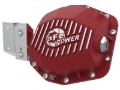 Picture of aFe 20-23 Jeep Gladiator JT (Dana M220) Pro Series Rear Differential Cover Red w/ Machined Fins