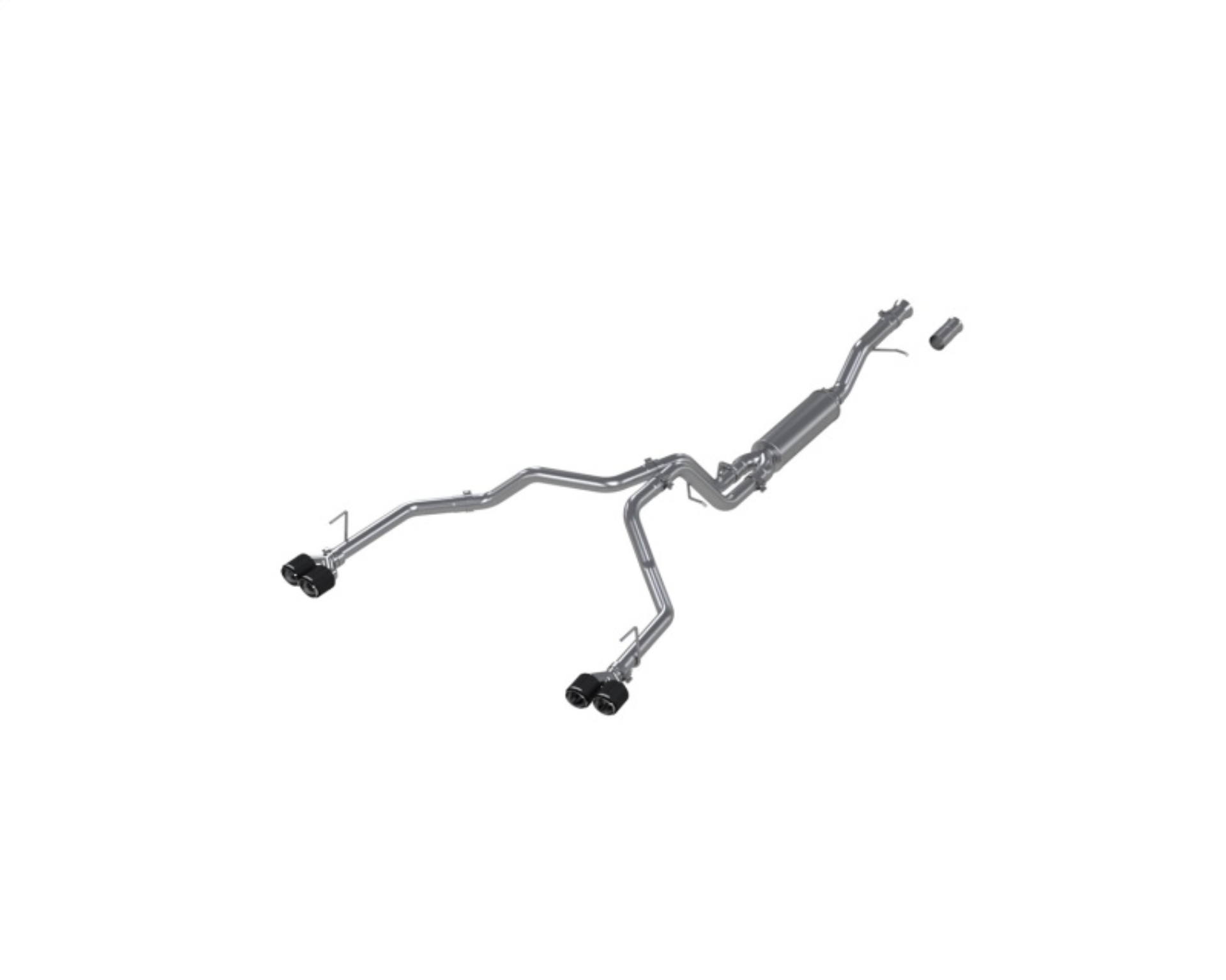 Picture of MBRP 2021+ Chevy Tahoe / GMC Yukon T304 SS 3in Cat-Back Dual Split Exhaust w/ Quad Carbon Fiber Tips