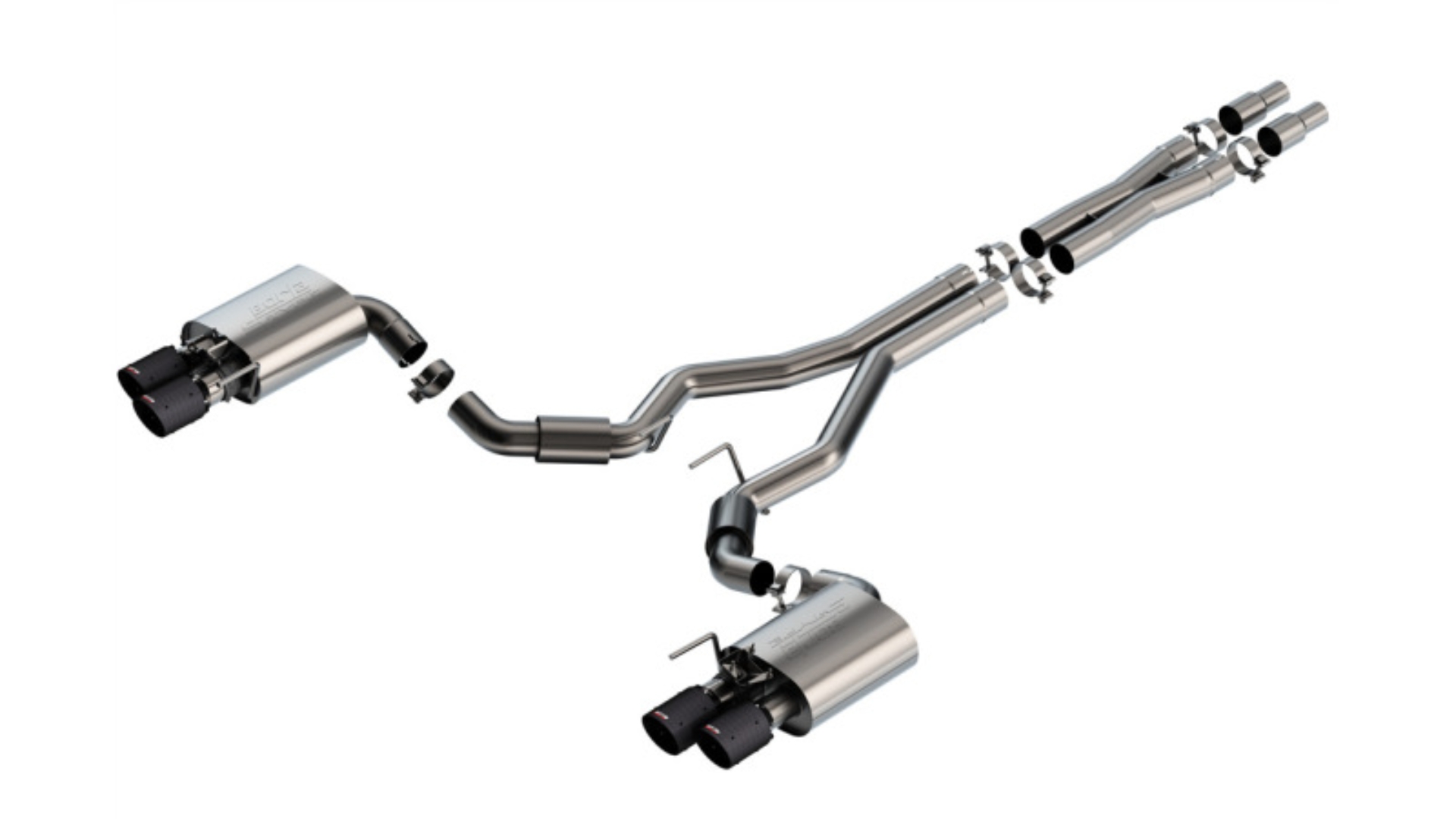 Picture of Borla 2024 Ford Mustang GT 5.0L V8 w/ Active Exhaust S-Type Cat-Back Exhaust System - Carbon Fiber