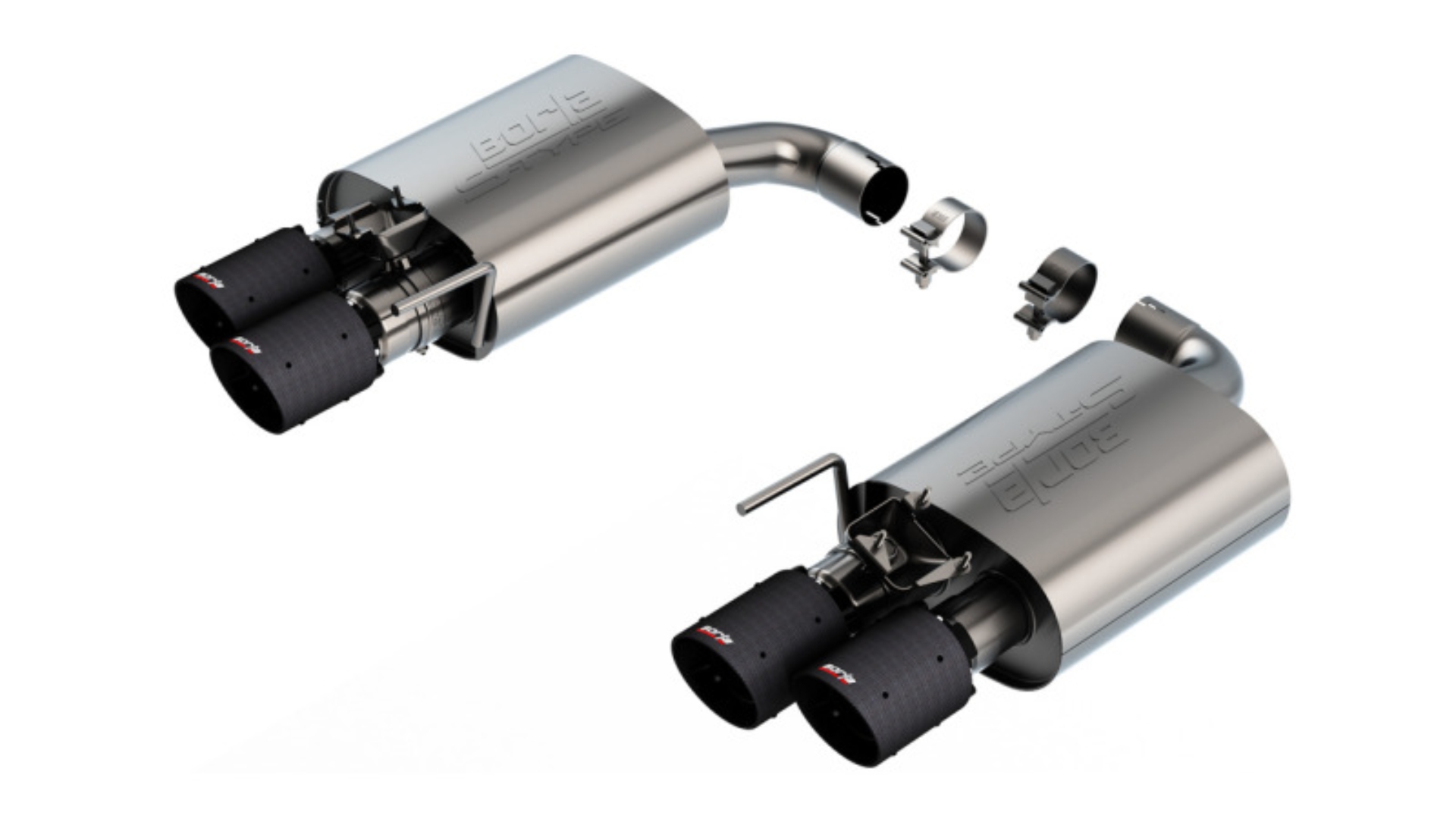 Picture of Borla 2024 Ford Mustang GT 5.0L V8 w/ Active Exhaust S-Type Axle-Back Exhaust System - Carbon Fiber