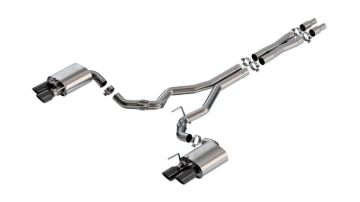 Picture of Borla 2024 Ford Mustang GT 5.0L V8 w/ Active Exhaust ATAK Cat-Back Exhaust System - Black Chrome