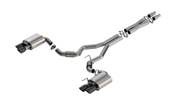 Picture of Borla 2024 Ford Mustang GT 5.0L V8 w/ Active Exhaust S-Type Cat-Back Exhaust System - Black Chrome
