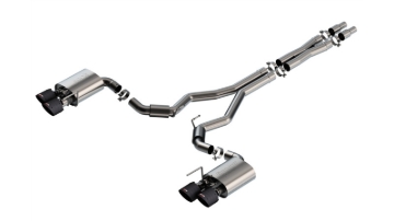Picture of Borla 2024 Ford Mustang Dark Horse 5.0L V8 w/Active Exhaust S-Type Cat-Back Exhaust System - CF Tips