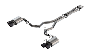 Picture of Borla 2024 Ford Mustang Dark Horse 5.0L V8 w/Active Exhaust ATAK Cat-Back Exhaust System - CF Tips