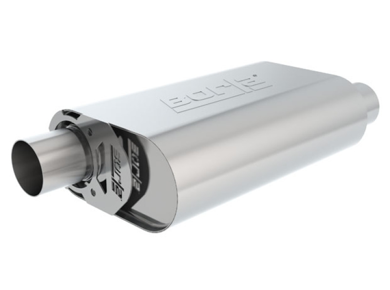 Picture of Borla CrateMuffler Stock SBF 289/ 302/ FE BB 2.5 inch Offset/Offset 14in x 4.35in x 9in Oval Muffler