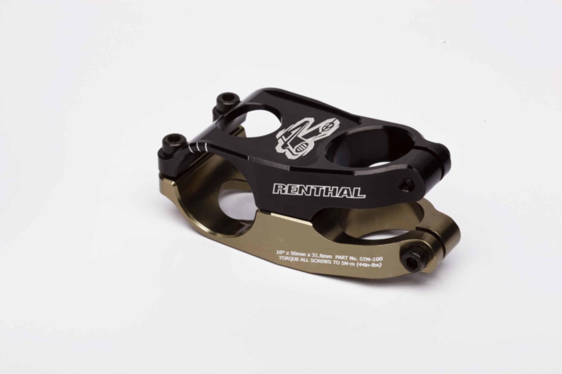 Picture of Renthal Duo Stem 50 mm. - Aluminum Gold/Black