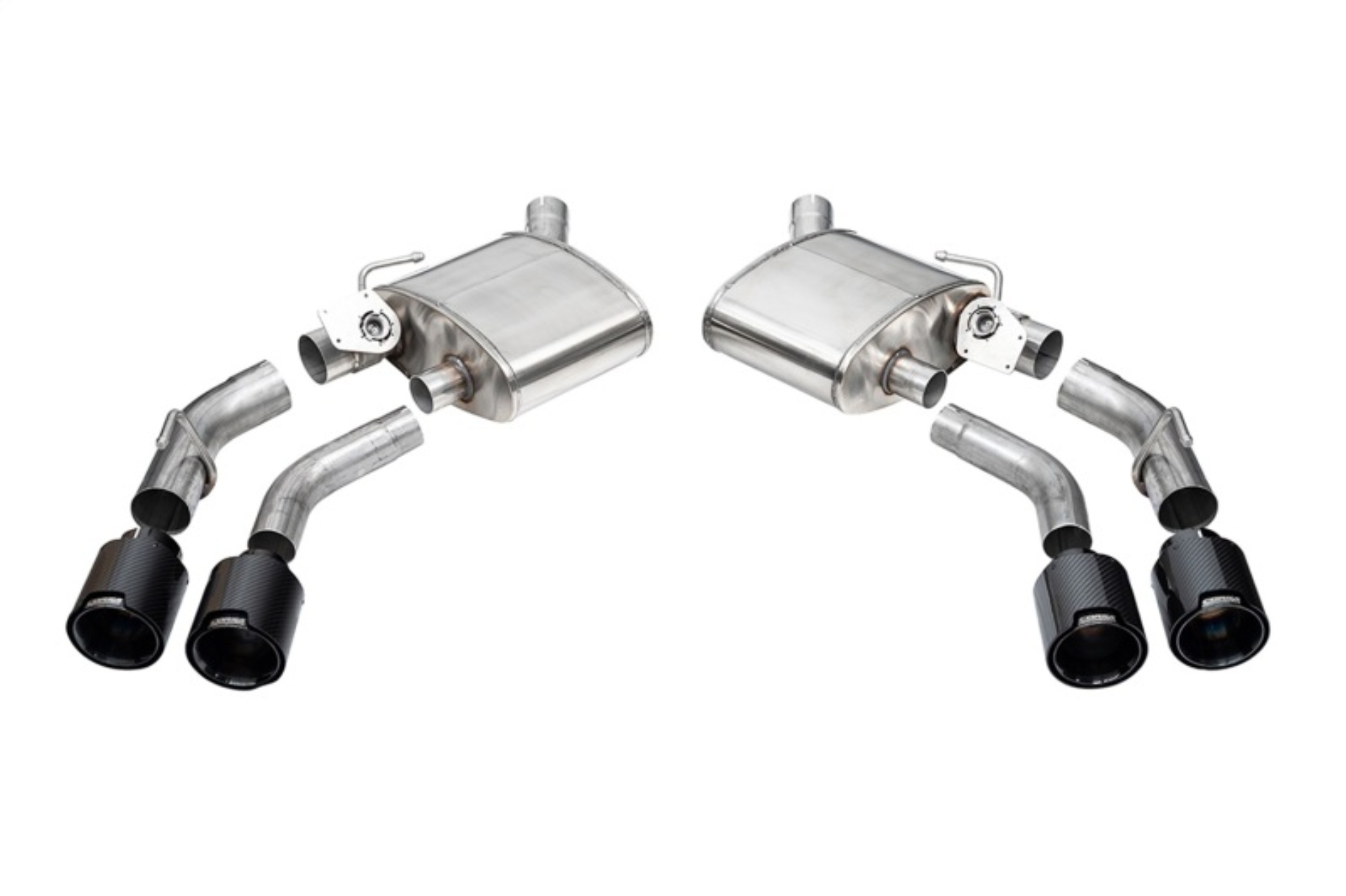 Picture of Corsa 2016-2024 Chevrolet Camaro SS / ZL1 Valved Axle-Back Exhaust w/ Black Carbon Fiber Quad Tips
