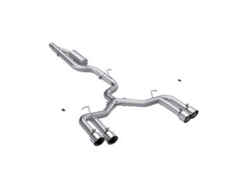Picture of MBRP 22-24 Audi S3 2.0L Armor Pro T304 SS 3in Cat-Back Quad Split Rear Exhaust - Valve Delete
