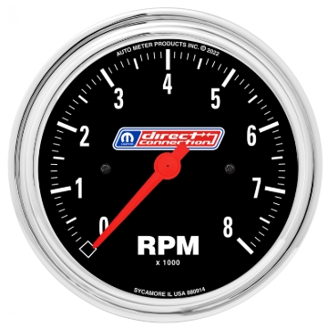 Picture of AutoMeter 3-3/8in (85.7mm) Tach 0-8,000 RPM 4/6/8 Cyl In-dash Mopar Direct Connection