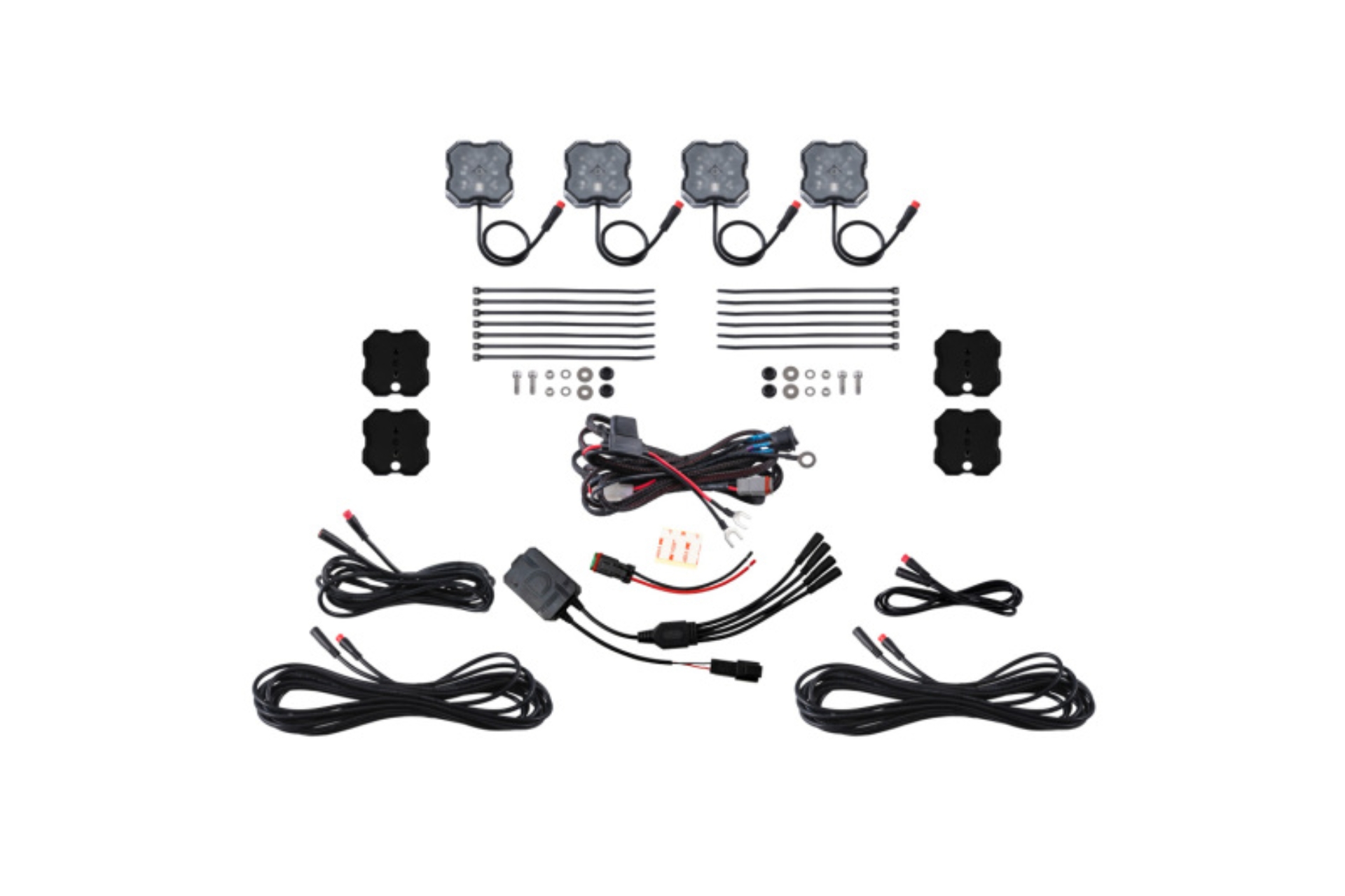 Picture of Diode Dynamics RGBW Rock Light Installer Magnet Mount Kit w/Controller (4-pack)