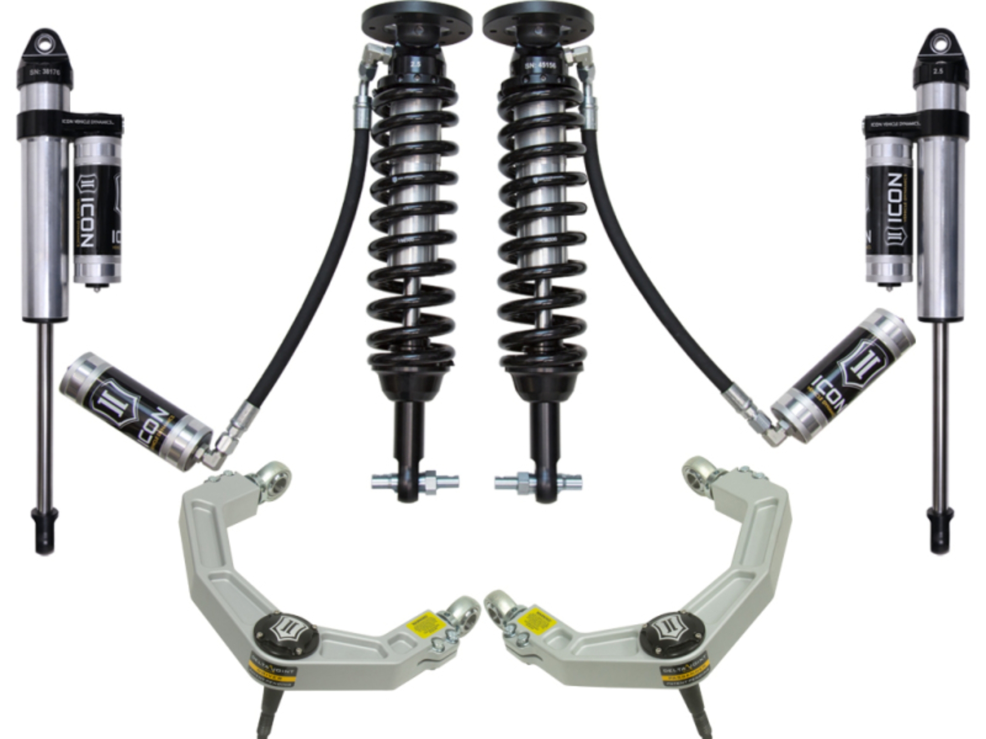 Picture of ICON 2015+ Ford F-150 2WD 1.75-3in Stage 4 Suspension System w/Billet Uca