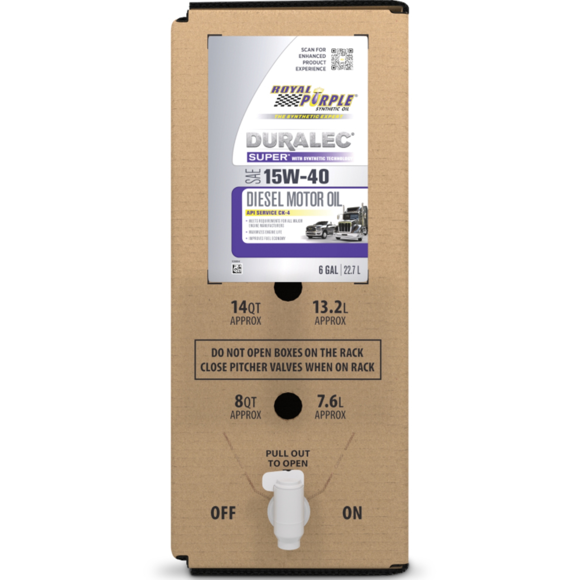 Picture of Royal Purple Duralec Super Diesel 15W40 CK-4 Motor Oil - 6 Gallon Bag-In-Box