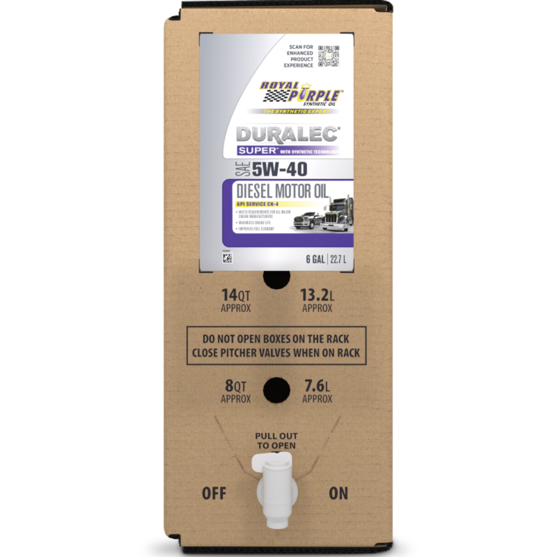 Picture of Royal Purple Duralec Super Diesel 5W40 CK-4 Motor Oil - 6 Gallon Bag-In-Box