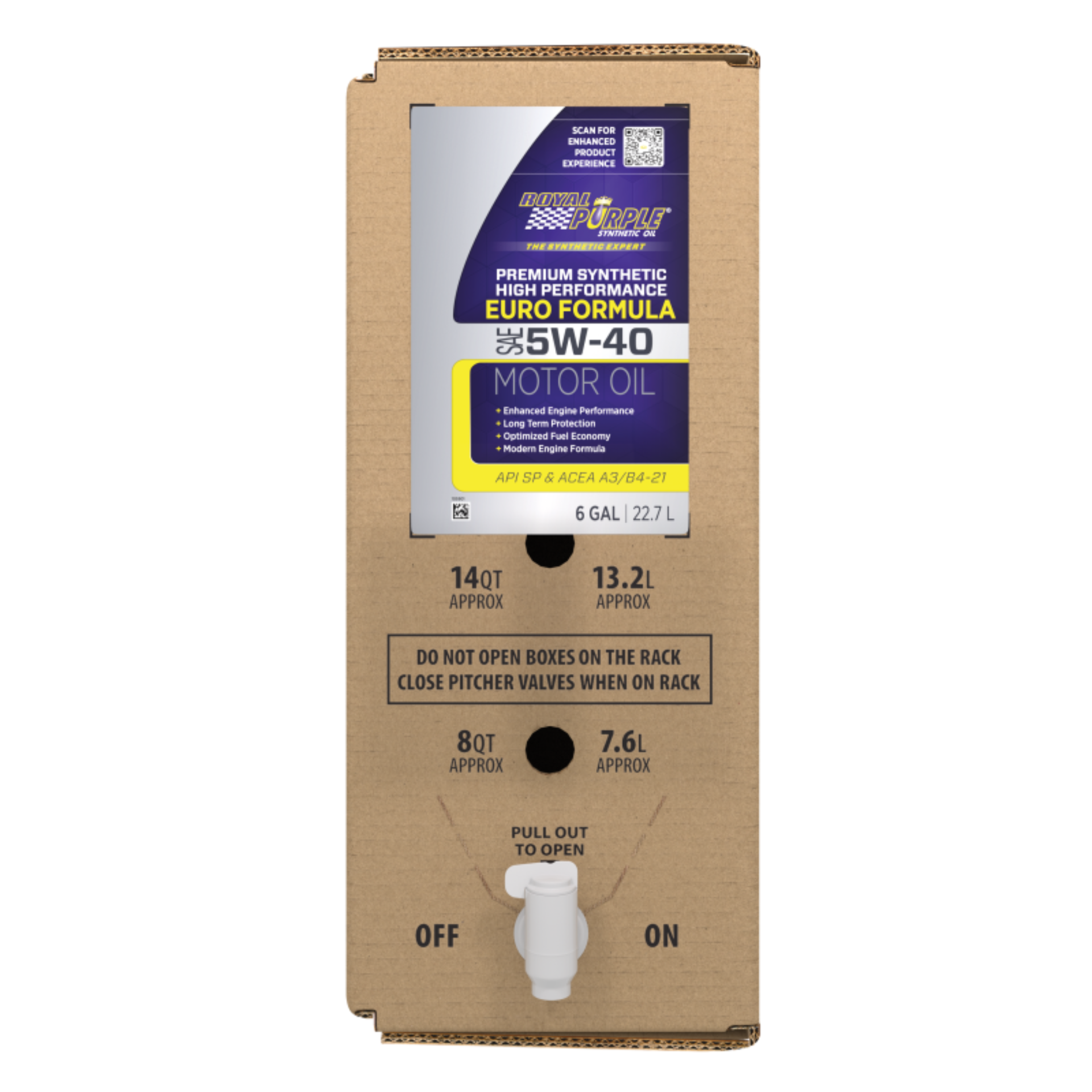 Picture of Royal Purple Premium Synthetic High Performance Euro Formula 5W40 Motor Oil - 6 Gallon Bag-In-Box