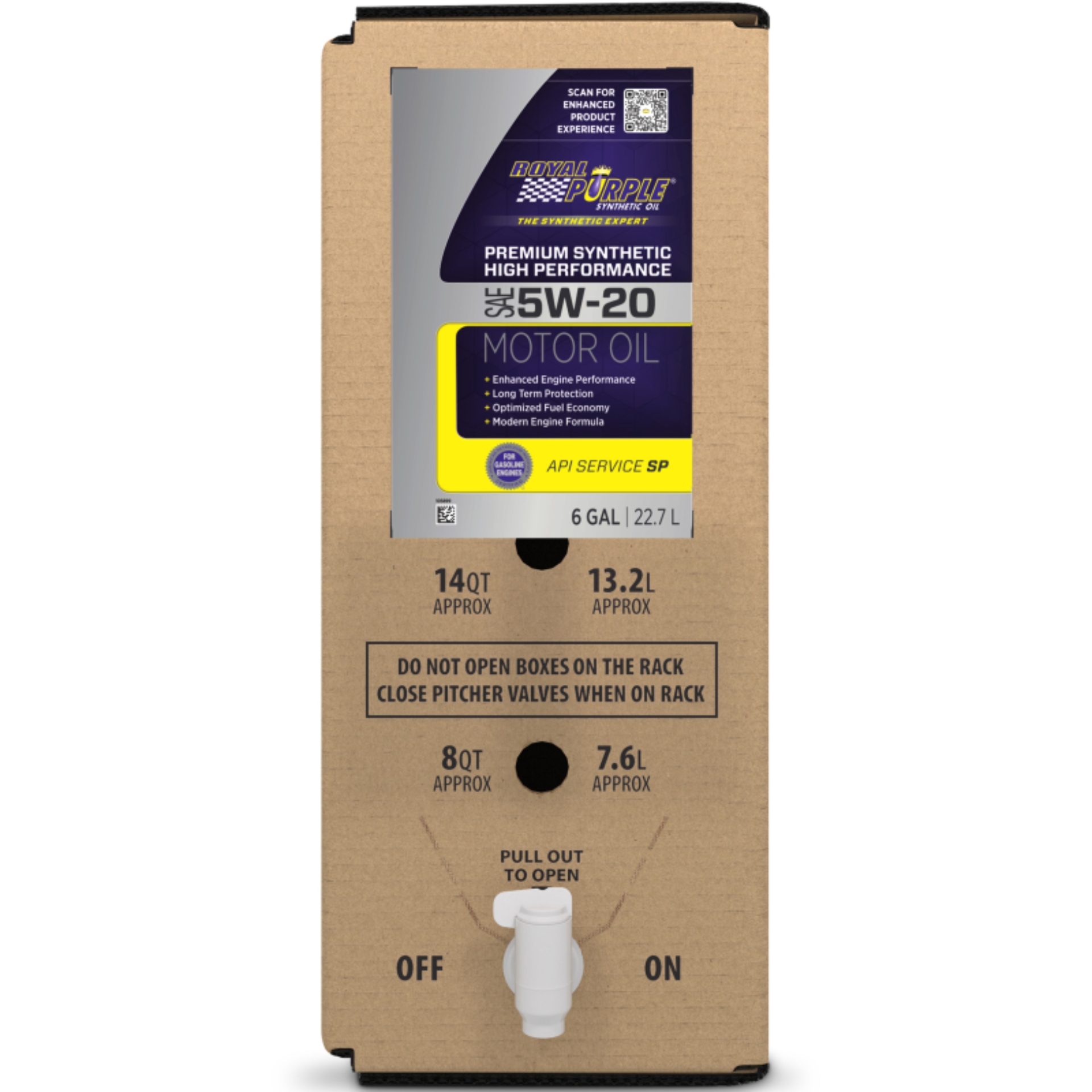 Picture of Royal Purple Premium Synthetic High Performance Multi-Grade 5W20 Motor Oil - 6 Gallon Bag-In-Box