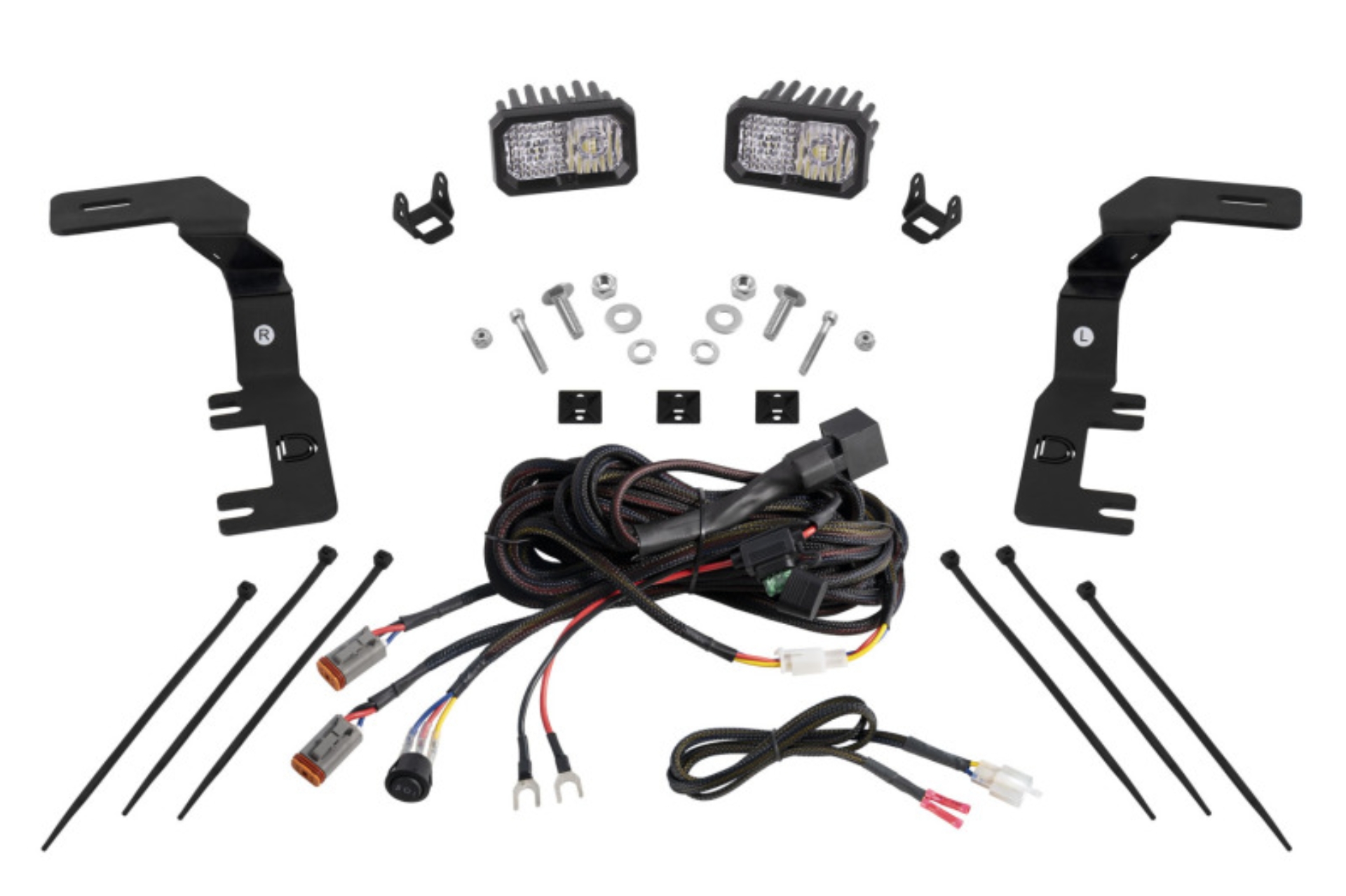 Picture of Diode Dynamics 2023+ Chevrolet Colorado Stage Series Ditch Light Kit C2 Sport White Combo