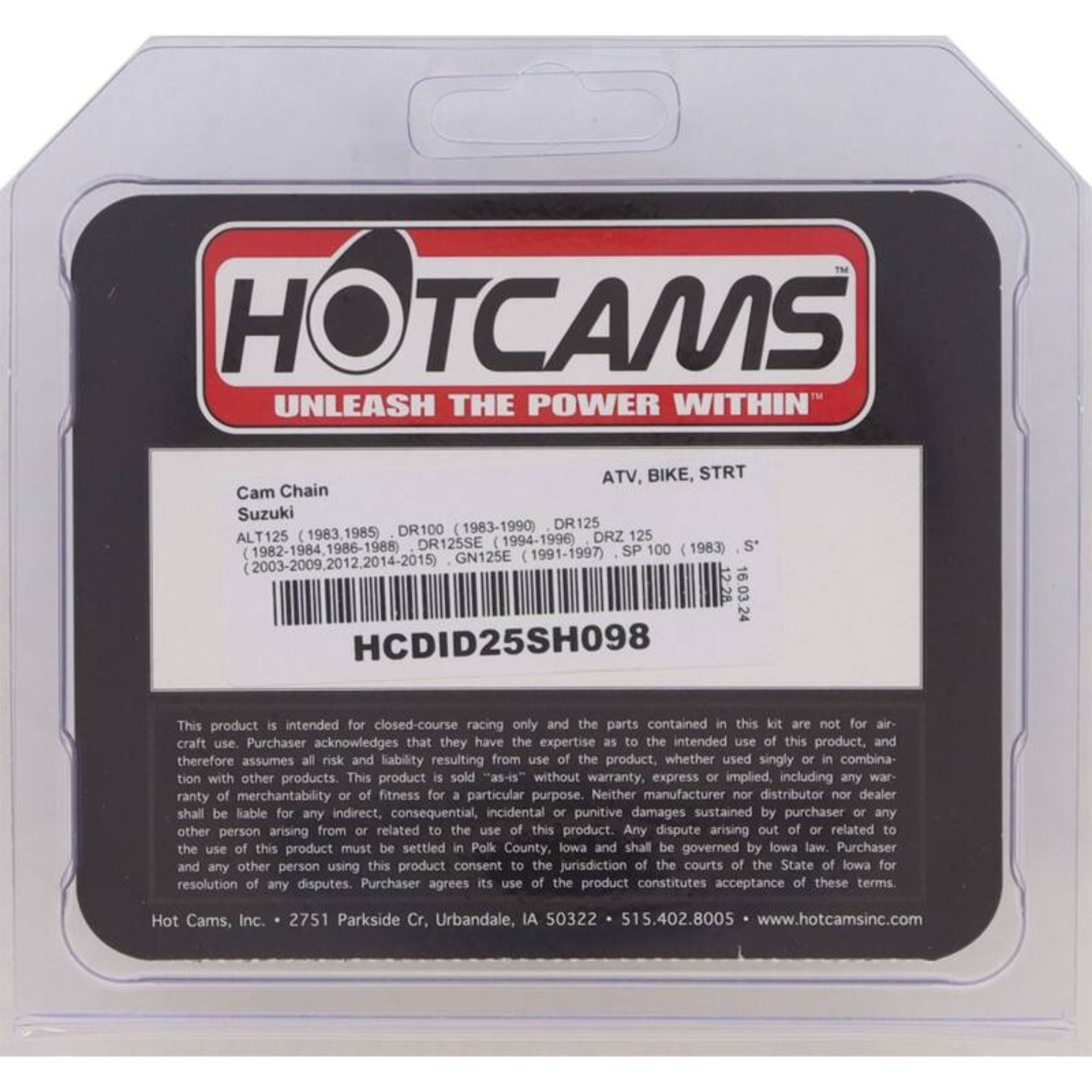 Picture of Hot Cams 89-04 LT 160 QuadRunner/84-87 LT 185 QuadRunner Camshaft Chain Roller Kit