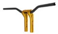 Picture of Performance Machine Phatbar H-Bar Assy, 9in Riser, 1-1/4in Bar, Int Wire, Gauge Mount - Gold Ops