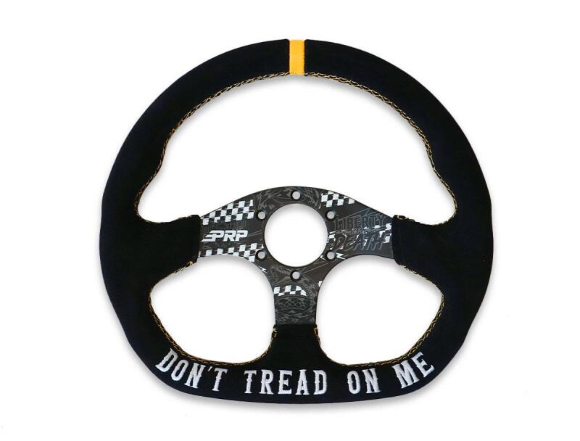 Picture of PRP Dont Tread on Me Comp-R Suede Steering Wheel (D-Shaped)