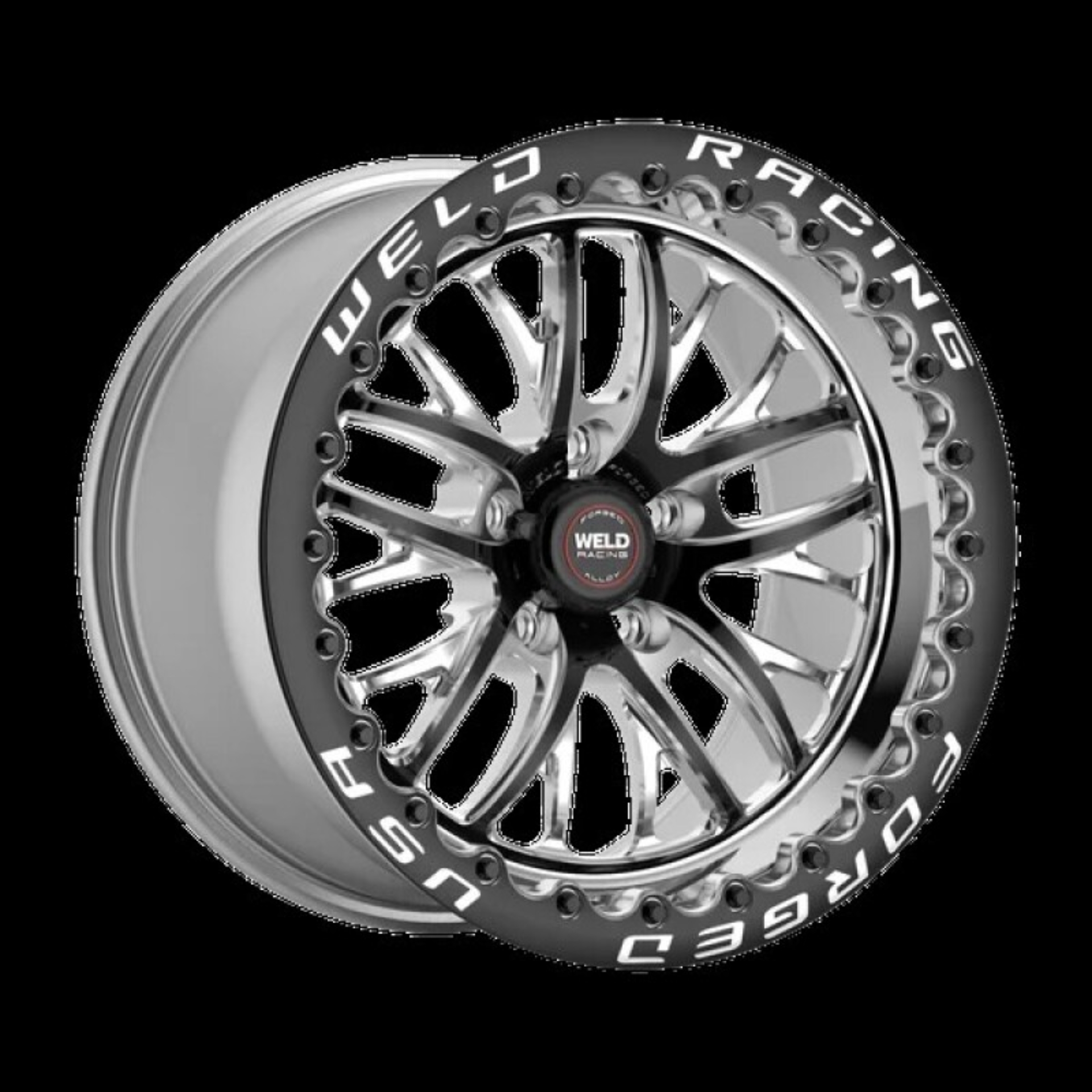 Picture of Weld S82 15x10 5x114.3 BP 7.5 BS 51 ET Black 3.18 ID Medium Pad Single Beadlock Wheel