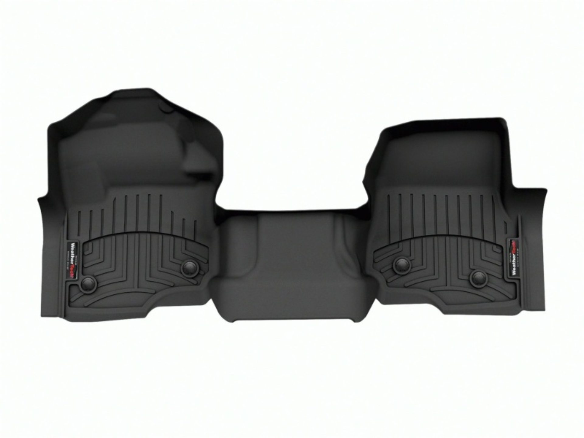 Picture of WeatherTech 23-24 Ford F-250/F-350/F-450/F-550 SuperCrew (Crew Cab) Vinyl Front FloorLiner - Black