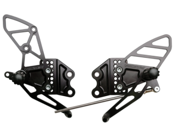 Picture of Vortex Racing 04-05 Kawasaki ZX-10R Ninja Adjustable Rearsets- Black