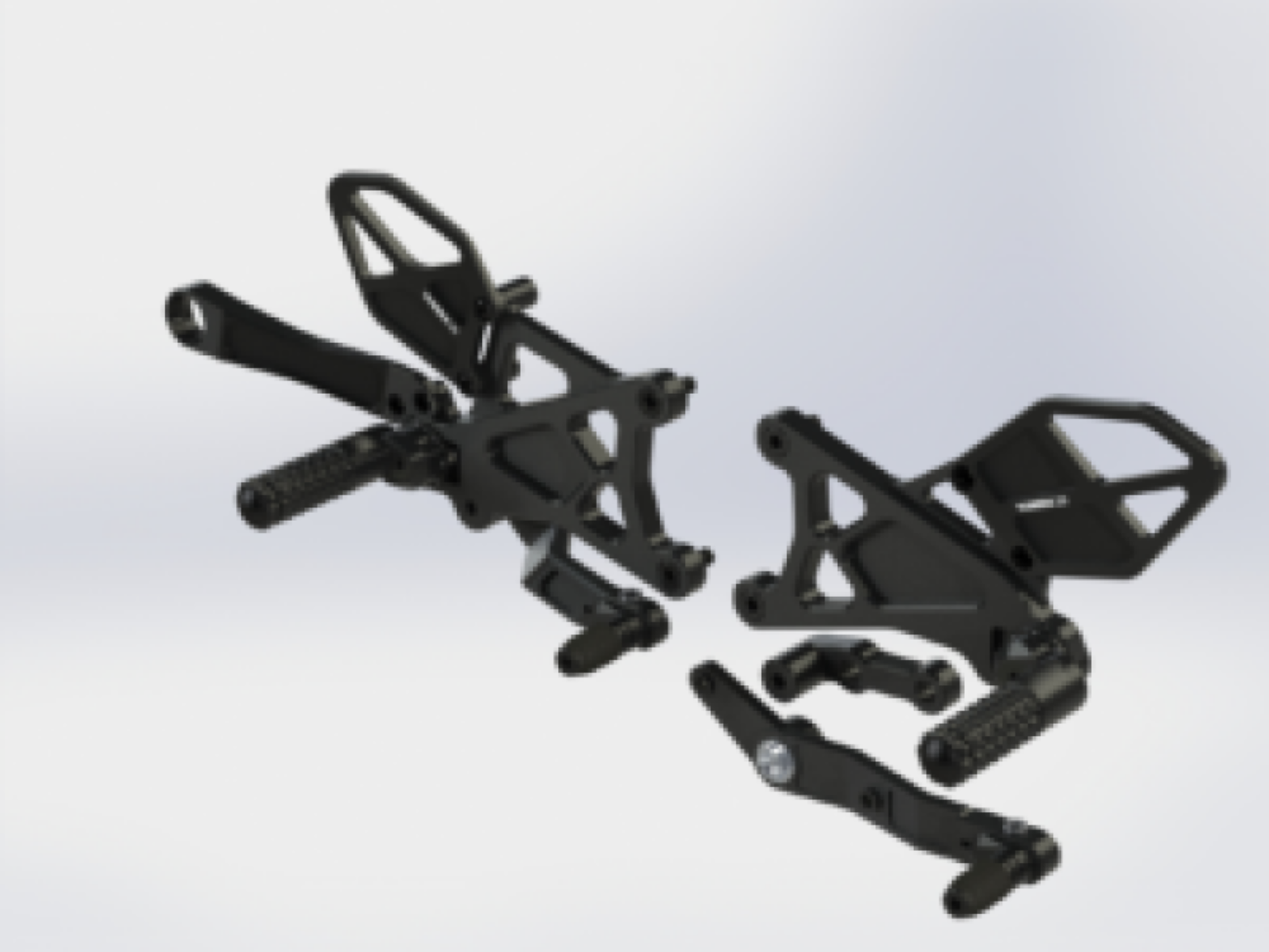 Picture of Vortex Racing Rearsets Replacement Rear Set- Black
