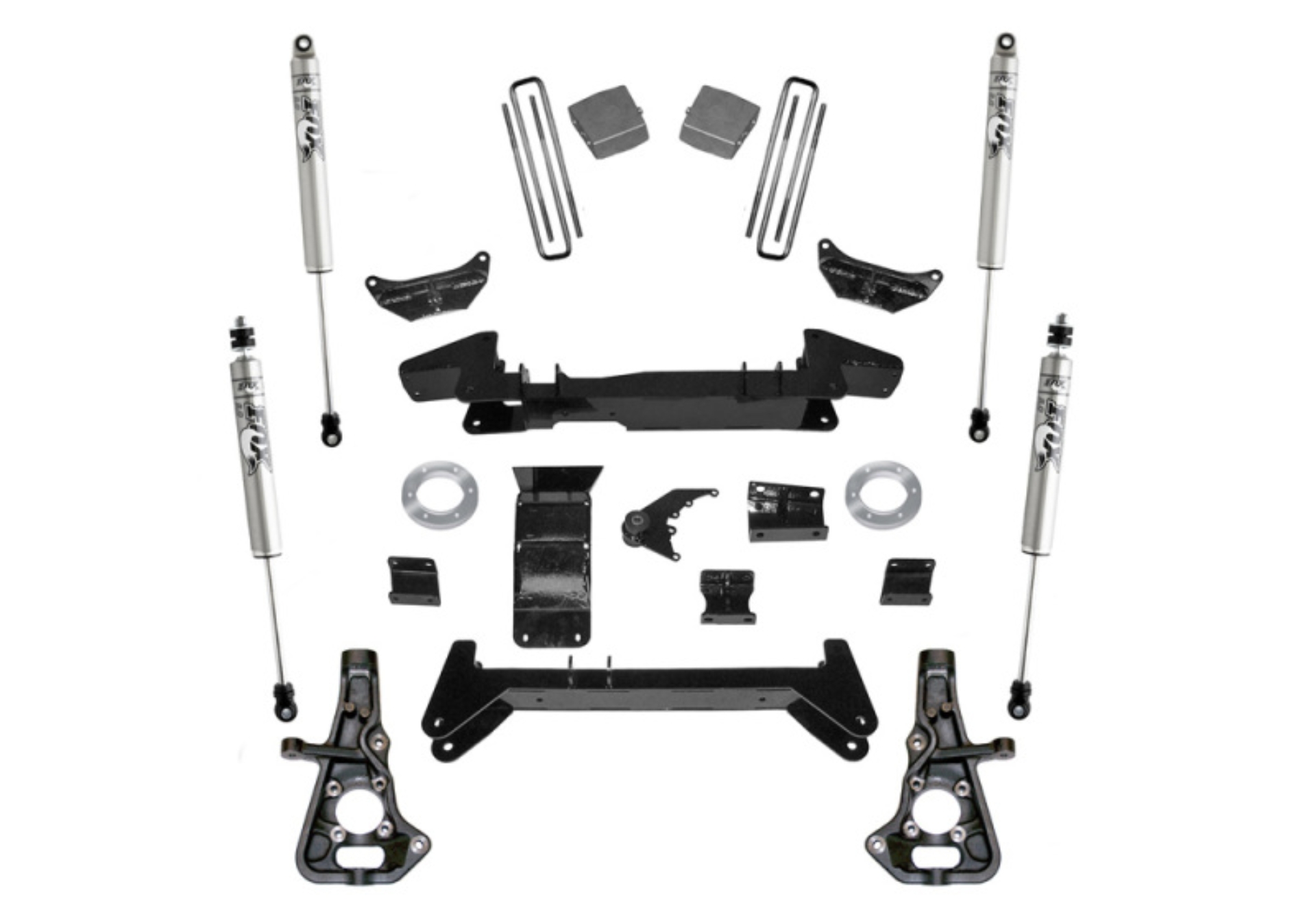 Picture of Superlift 01-10 Chevy Silv 2500HD/3500 4WD Knuckle Kit 6in Lift Kit w/ Fox 2.0 Shocks
