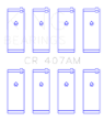 Picture of King Engine Bearings Nissan CA16DE/CA18DE/CA18ET/CA20E/CA20S/CD17 (Size +1.0mm) Conrod Bearing Set