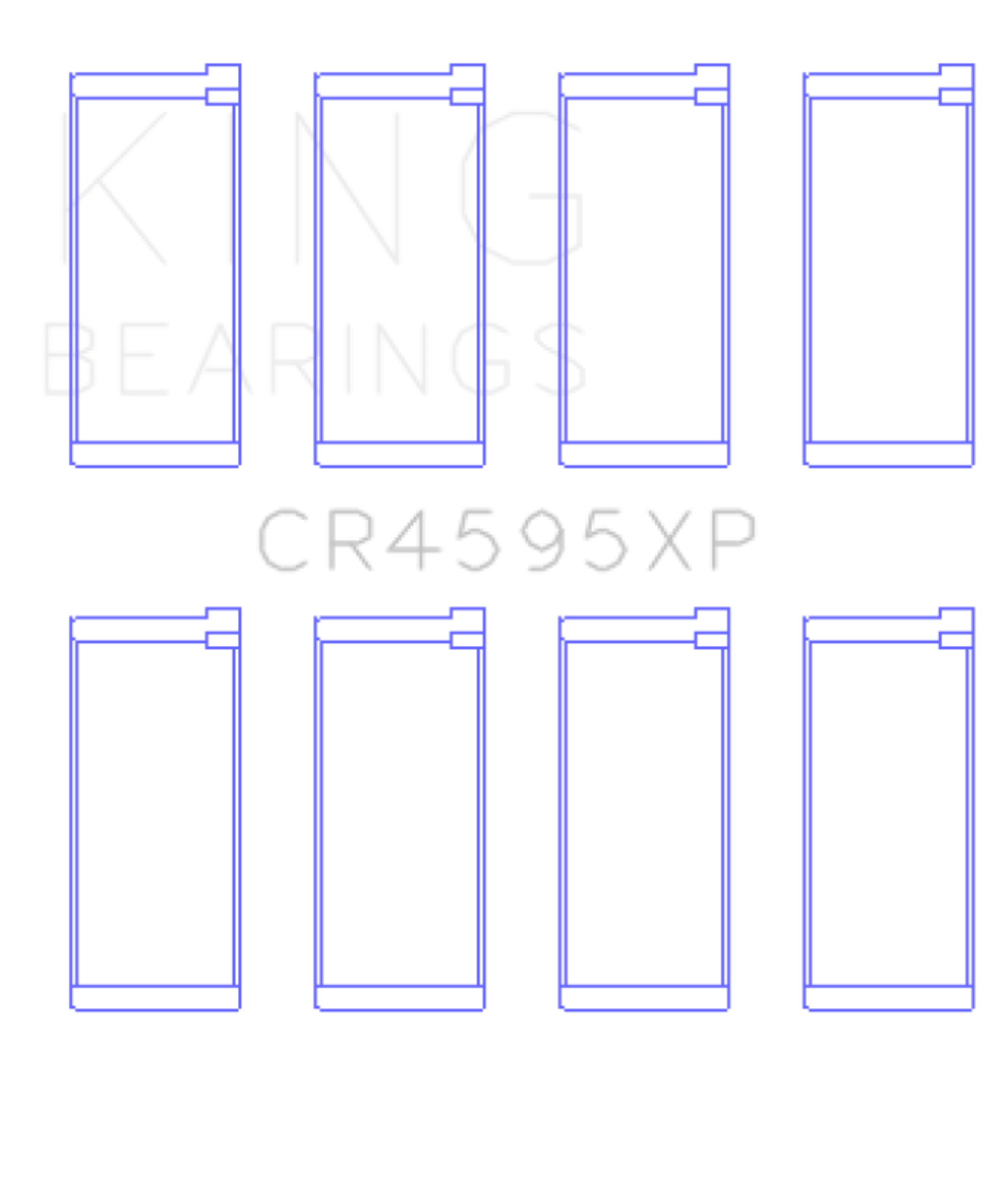 Picture of King Engine Bearings Alfa Romeo 105/105.48/Ar016/Ar64103/Ar67201 (Size +0.25mm) Conrod Bearing Set