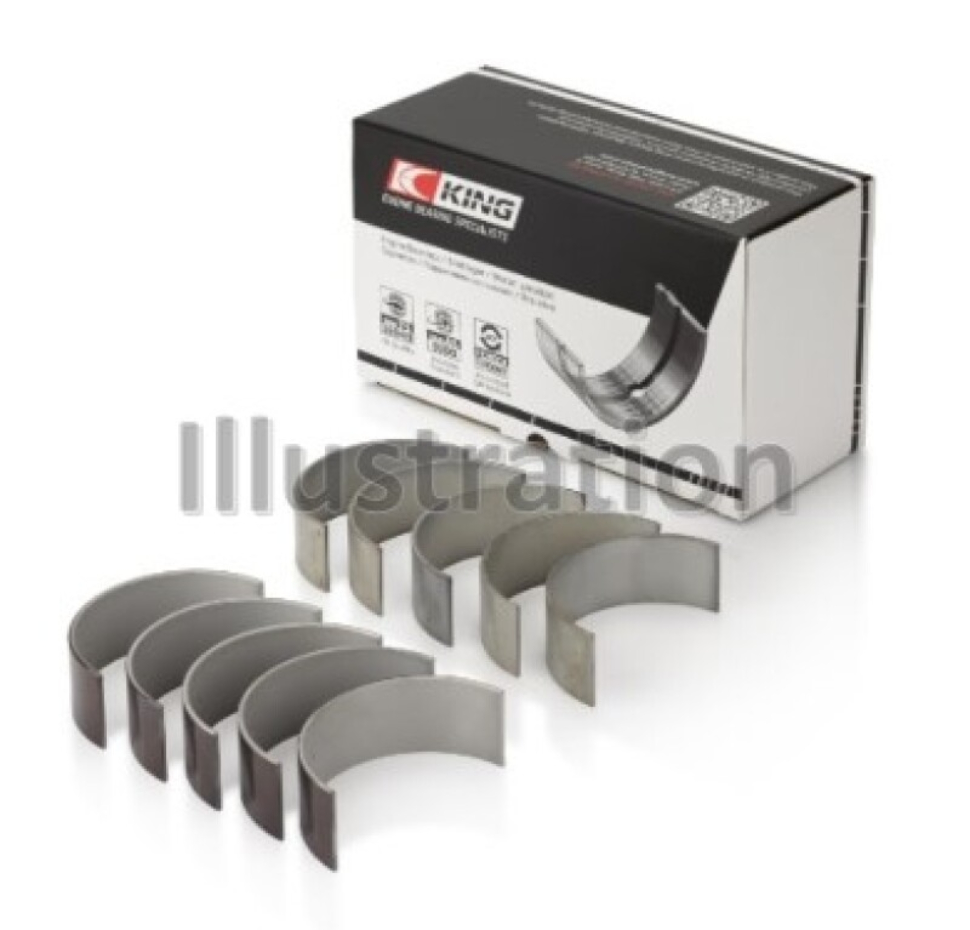 Picture of King Engine Bearings VW Axd/Bnz/Bpe Sputter (Size +0.25mm) Connecting Rod Bearing Set