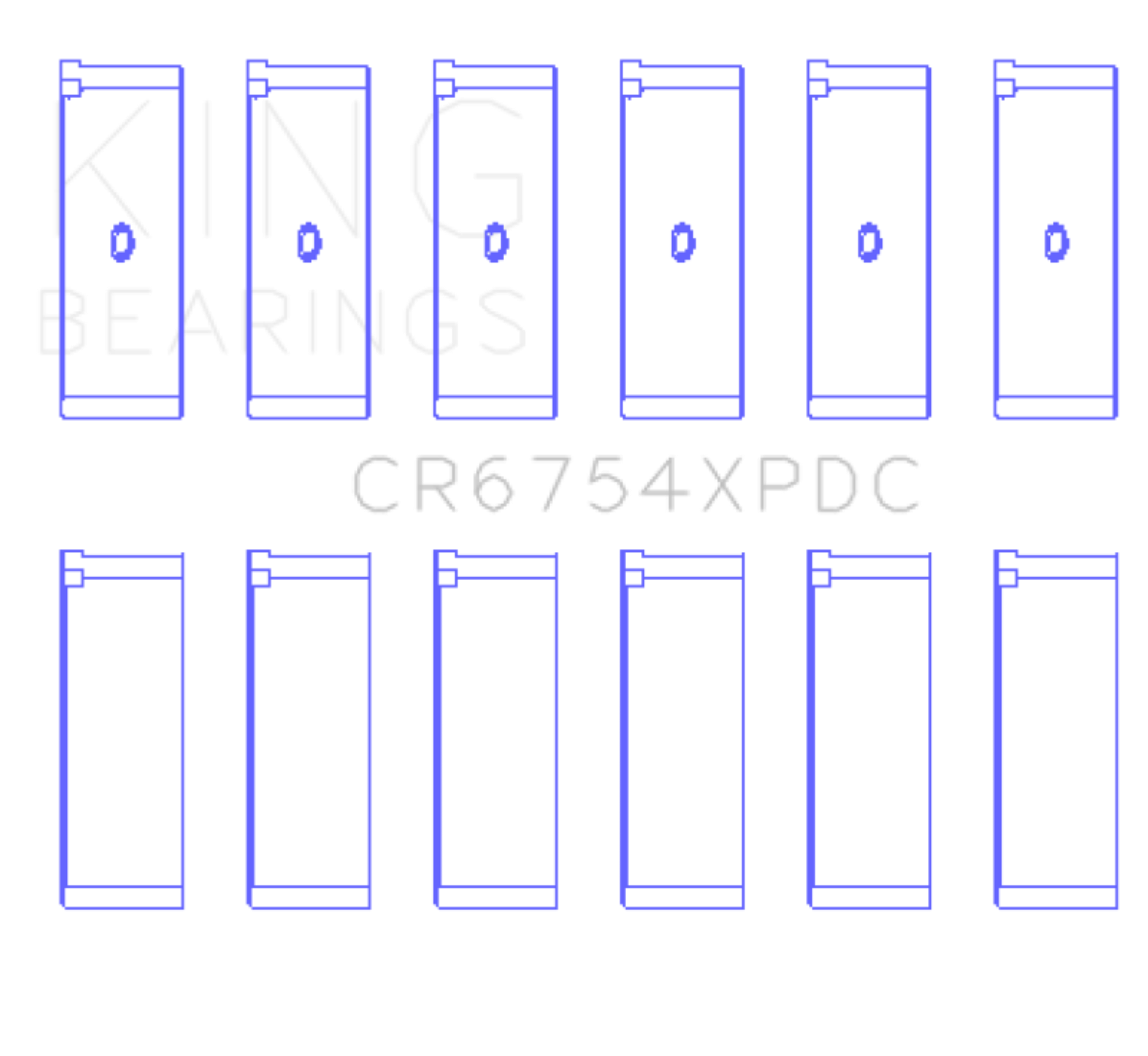 Picture of King Engine Bearings Toyota 2Jzge/2Jzgte/24V 3.0L (Size +.026mm) Connecting Rod Bearing Set