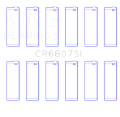 Picture of King Engine Bearings Ford V6 Triton/Ohv (Od+.002in) (Size +0.25mm) Connecting Rod Bearing Set
