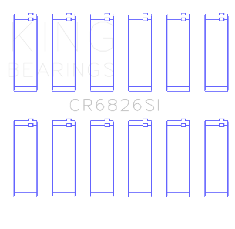 Picture of King Engine Bearings Holden 175/190 3.6L (Size +0.25mm) Connecting Rod Bearing Set