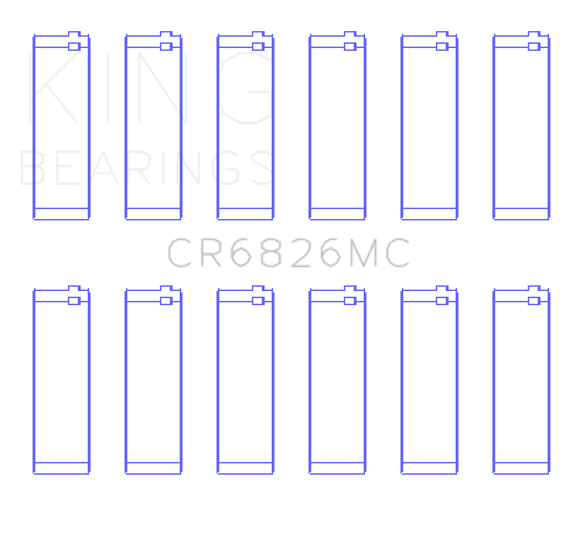 Picture of King Engine Bearings Holden 175/190 3.6L (Size +.026mm) Connecting Rod Bearing Set