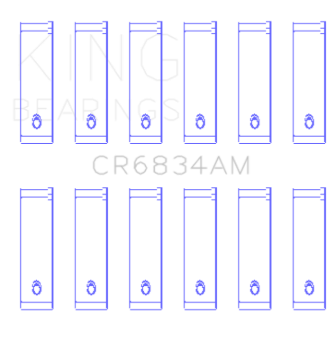 Picture of King Engine Bearings Chrysler 3.3/3.8 V6 +.002 Os/Od (Size +0.25mm) Connecting Rod Bearing Set