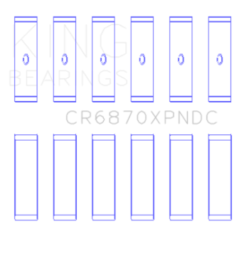 Picture of King Engine Bearings Nissan Vr38DETt (Size +.026mm) Connecting Rod Bearing Set