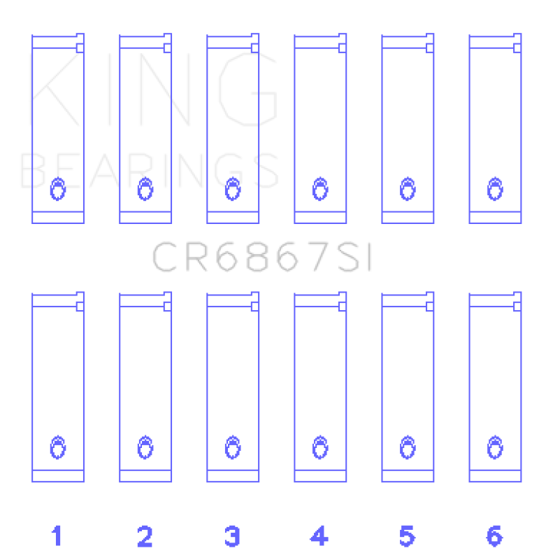 Picture of King Engine Bearings Chrysler 215 Cid/241 Cid 24V (Size +0.75mm) Connecting Rod Bearing Set