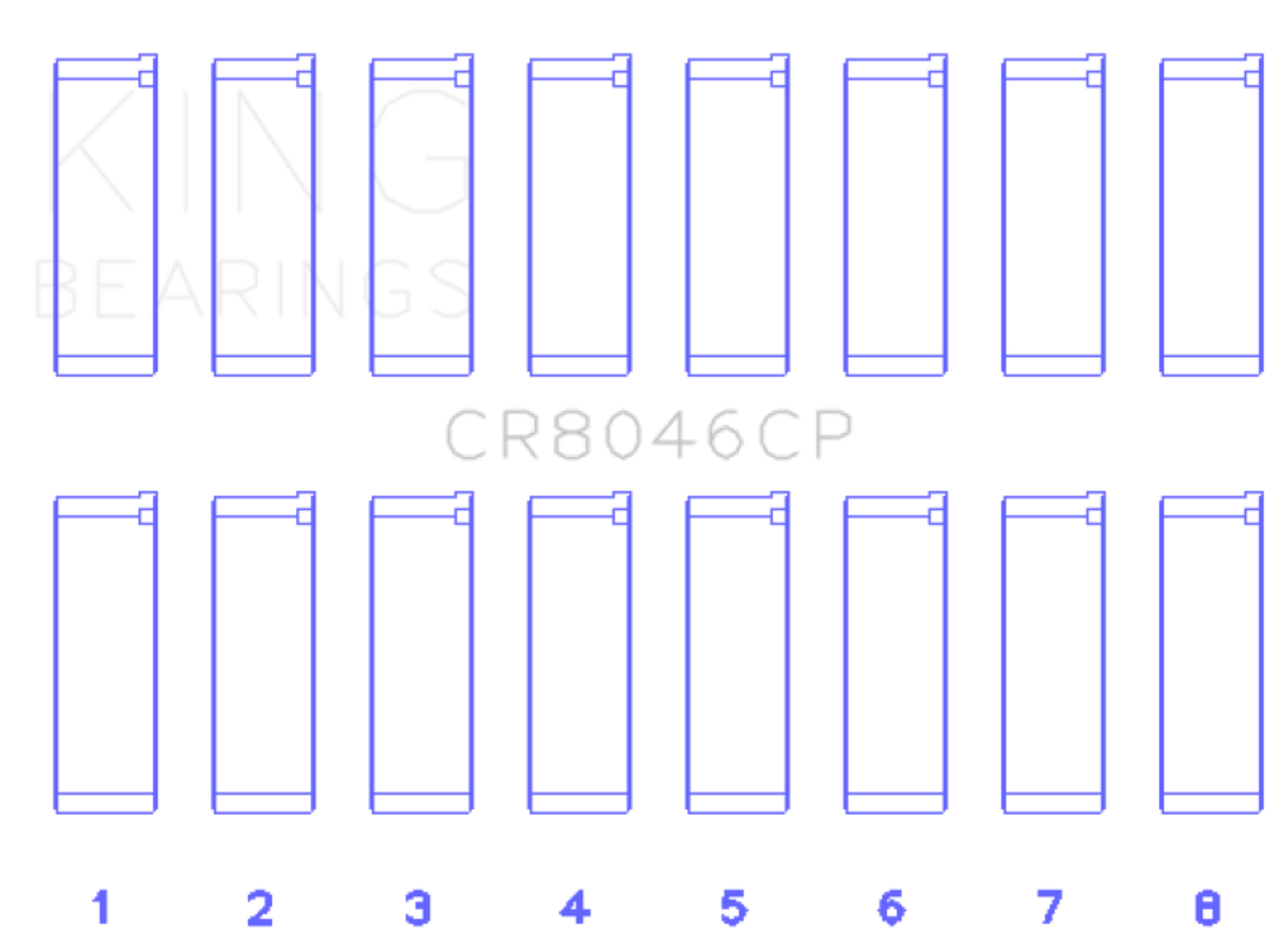 Picture of King Engine Bearings Porsche M 48.00/M 48.50 (Size +0.50mm) Connecting Rod Bearing Set