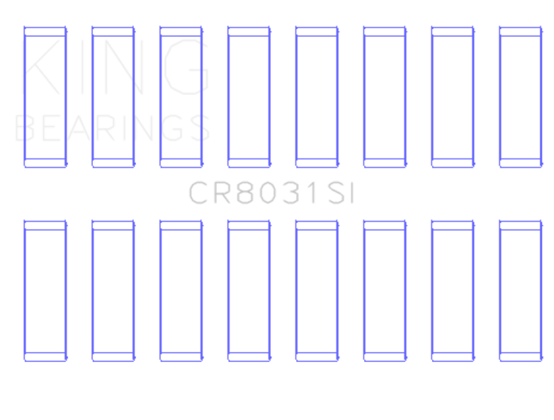 Picture of King Engine Bearings Chrysler Jeep V8 287 4.7L (Od+.002in) (Size +1.0mm) Connecting Rod Bearing Set